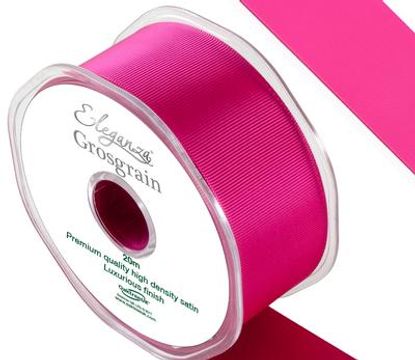 Eleganza Premium Grosgrain Ribbon 38mm x 20m Fuchsia No.28 - Ribbons